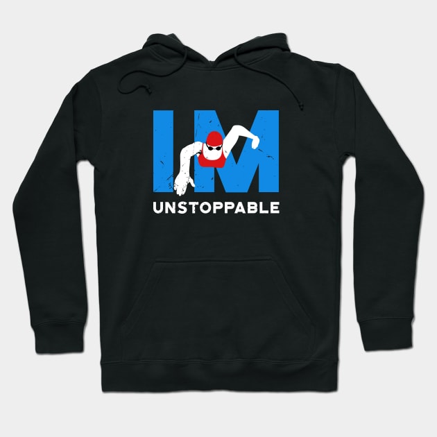Womens IM Unstoppable Swimming Hoodie by atomguy